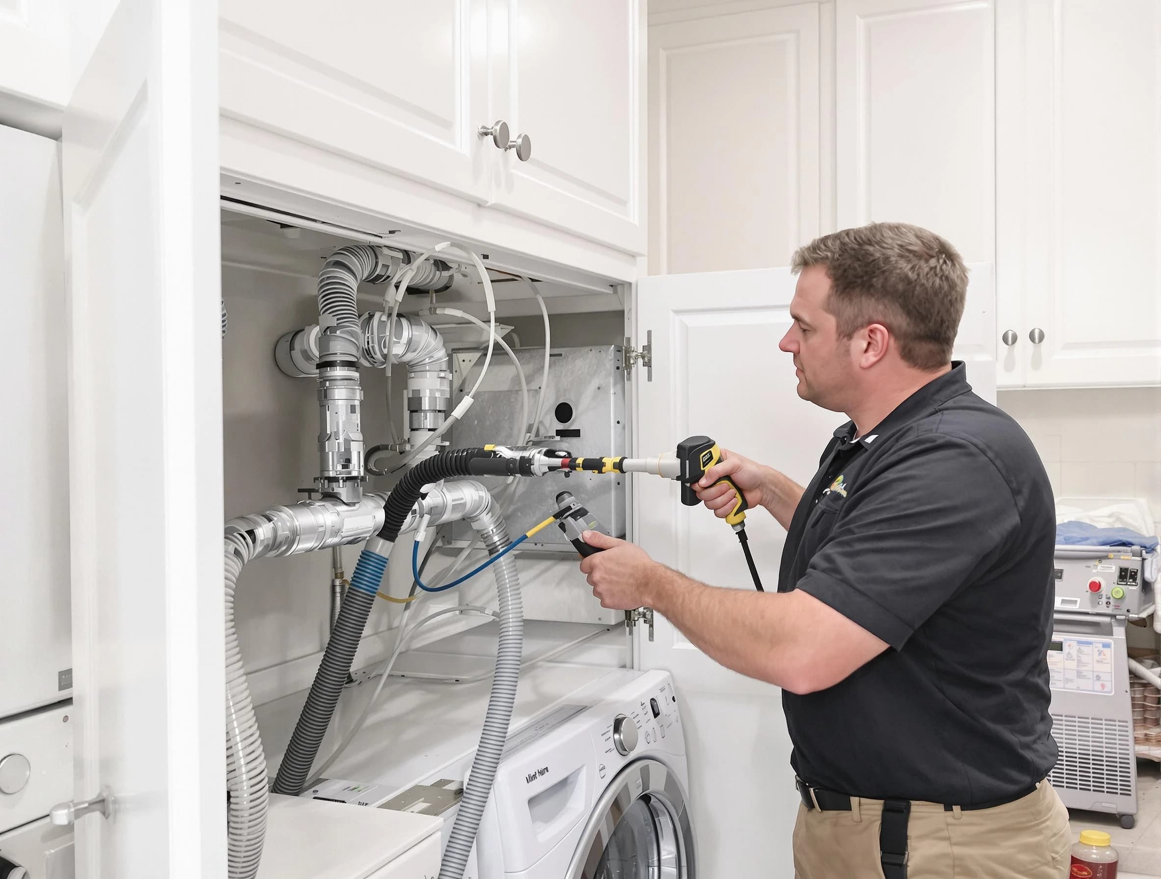 Fultondale Dryer Vent Cleaning professional removing severe blockage from a clogged dryer vent in Fultondale