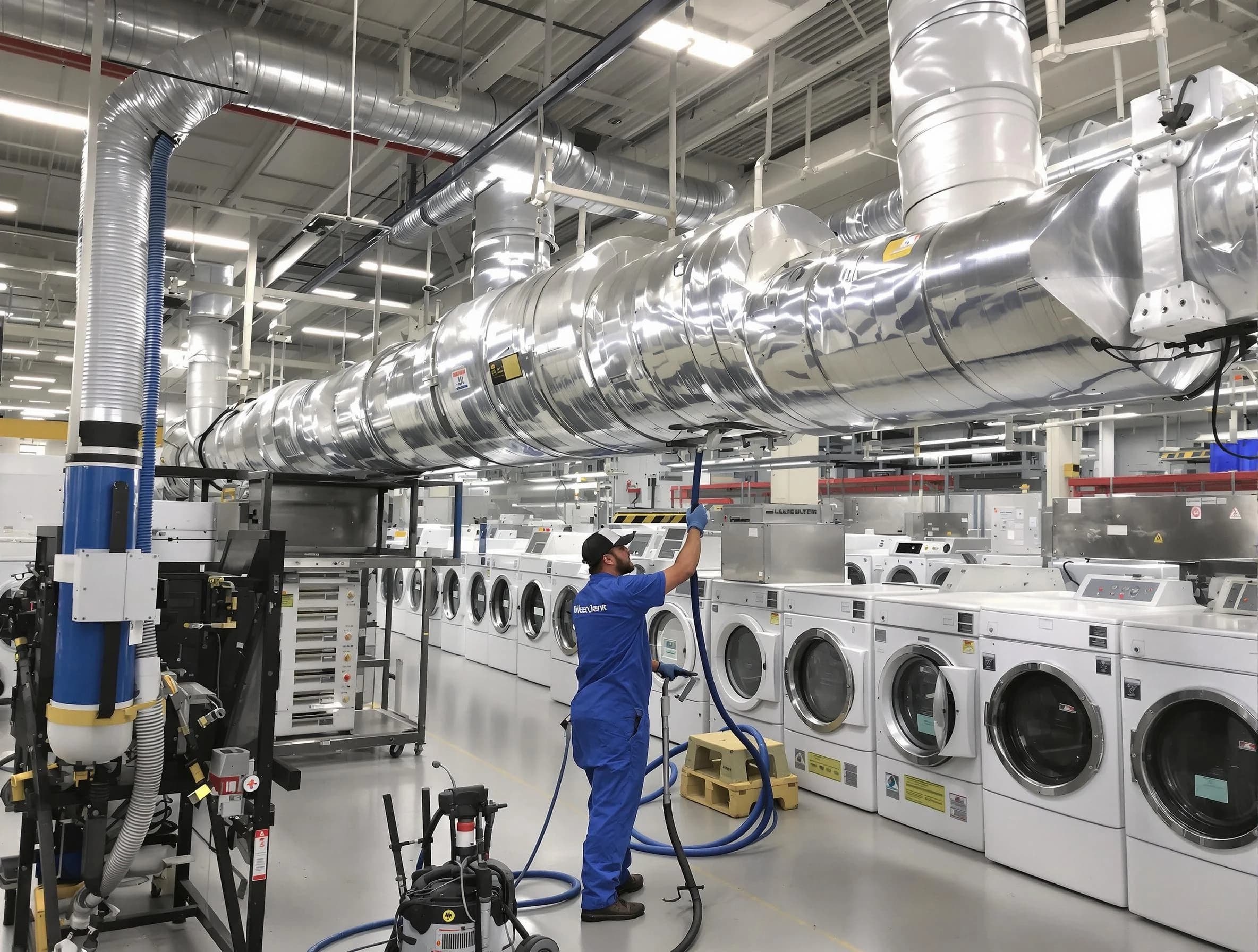 Fultondale Dryer Vent Cleaning team performing heavy-duty industrial dryer vent cleaning in Fultondale